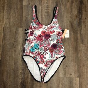 Gibson Latimer Paisley One Piece Swimsuit NWT
